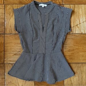 Striped Peplum Top